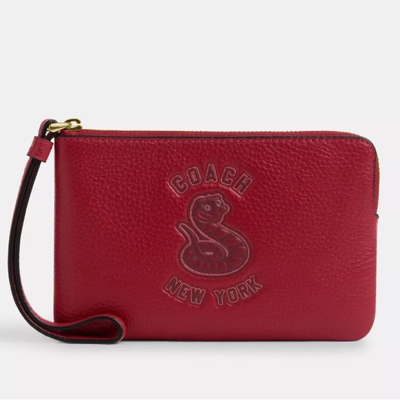 COACH NWT New Year Corner Zip Wristlet With Snake Graphic Lunar New Year - Picture 16 of 16